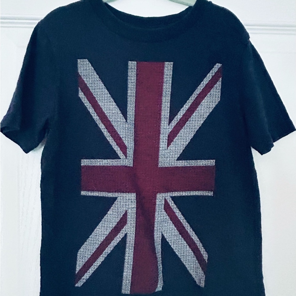 GAP Navy Short Sleeve Tee with Union Jack Design